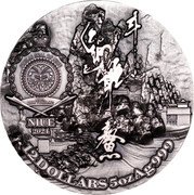 Niue 12 Dollars (Ao Dragon. Antiqued) PUBLIC SEAL OF NIUE ATUA NIUE TUKULAGI NIUE 2024 12 DOLLARS 5OZ AG999 coin obverse Niue 12 Dollars (Ao Dragon. Antiqued) PUBLIC SEAL OF NIUE ATUA NIUE TUKULAGI NIUE 2024 12 DOLLARS 5OZ AG999 coin obverse