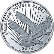 Cook Islands 2 Dollars (American Double Eagle. Coat of arms) AMERICAN DOUBLE EAGLE 2024 coin reverse