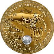 Niue 2 Dollars (Battle of Shaggy Ridge. 80th Anniversary) BATTLE OF SHAGGY RIDGE $2 80 YEARS 19 - 31 JANUARY, 1944 FINISTERRE RANGE - NEW RANGE coin reverse Niue 2 Dollars (Battle of Shaggy Ridge. 80th Anniversary) BATTLE OF SHAGGY RIDGE $2 80 YEARS 19 - 31 JANUARY, 1944 FINISTERRE RANGE - NEW RANGE coin reverse