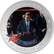 Cook Islands 2 Dollars Charles III 35th President 2023  Proof JOHN F. KENNEDY 35TH PRESIDENT AN AMERICAN LIFE coin reverse Cook Islands 2 Dollars Charles III 35th President 2023  Proof JOHN F. KENNEDY 35TH PRESIDENT AN AMERICAN LIFE coin reverse