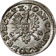 Poland 2 Groschen (1/12 Thaler, 15 Groszy, Polzlotek) Johann Casimir 1651 CG KM# 97 IOAN CAS DG POLO SVEC R C G coin obverse Poland 2 Groschen (1/12 Thaler, 15 Groszy, Polzlotek) Johann Casimir 1651 CG KM# 97 IOAN CAS DG POLO SVEC R C G coin obverse