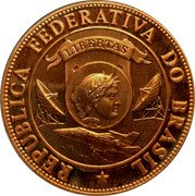 Brazil 2 Ounce (500th Anniversary Discovery of Brazil Trial Strike) X# TS1 REPUBLICA FEDERATIVA DO BRASIL LIBERTAS coin obverse Brazil 2 Ounce (500th Anniversary Discovery of Brazil Trial Strike) X# TS1 REPUBLICA FEDERATIVA DO BRASIL LIBERTAS coin obverse