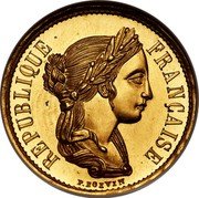 France 20 Francs Boivin's Essai 1848  REPUBLIQUE FRANÇAISE P.BOIVIN coin obverse France 20 Francs Boivin's Essai 1848  REPUBLIQUE FRANÇAISE P.BOIVIN coin obverse