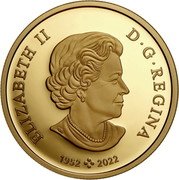 Canada 200 Dollars (Schooner Topsail) ELIZABETH II D G REGINA 1952 2022 SB coin obverse Canada 200 Dollars (Schooner Topsail) ELIZABETH II D G REGINA 1952 2022 SB coin obverse