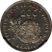 Brazil 200 Reis (Liberty. Pattern) KM# Pn184 REPÚBLICA DOS ESTADOS UNIDOS DO BRAZIL 200 RÉIS MCMI coin obverse Brazil 200 Reis (Liberty. Pattern) KM# Pn184 REPÚBLICA DOS ESTADOS UNIDOS DO BRAZIL 200 RÉIS MCMI coin obverse