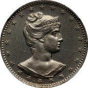 Brazil 200 Reis (Liberty. Pattern) KM# Pn184 LIBERT coin reverse Brazil 200 Reis (Liberty. Pattern) KM# Pn184 LIBERT coin reverse
