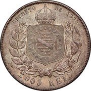 Brazil 2000 Reis (1932 Revolution. Private Issue) X# 46 DECRETO DE 1870 2000 REIS coin reverse Brazil 2000 Reis (1932 Revolution. Private Issue) X# 46 DECRETO DE 1870 2000 REIS coin reverse