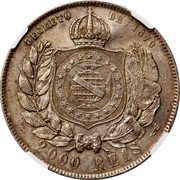 Brazil 2000 Reis (Fourth Centennial of Sao Paulo and Numismatic Exposition) X# CC4 DECRETO DE 1870 2000 REIS coin reverse Brazil 2000 Reis (Fourth Centennial of Sao Paulo and Numismatic Exposition) X# CC4 DECRETO DE 1870 2000 REIS coin reverse