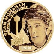 Cook Islands 25 Dollars (Elizabeth II Sean Monahan) SEAN MONAHAN .9999 FINE AU 1/4 TROY OUNCE UPPER D E C K 53/100 coin reverse Cook Islands 25 Dollars (Elizabeth II Sean Monahan) SEAN MONAHAN .9999 FINE AU 1/4 TROY OUNCE UPPER D E C K 53/100 coin reverse
