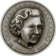 Canada 25 Dollars (Her Majesty Queen Elizabeth II. Aged Image) 2018 25 DOLLARS BR CANADA coin reverse Canada 25 Dollars (Her Majesty Queen Elizabeth II. Aged Image) 2018 25 DOLLARS BR CANADA coin reverse