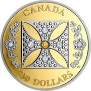 Canada 250 Dollars Elizabeth II Diamond Diadem 2022  Proof CANADA JV 250 DOLLARS coin reverse Canada 250 Dollars Elizabeth II Diamond Diadem 2022  Proof CANADA JV 250 DOLLARS coin reverse