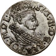 Poland 3 Groschen Sigismund III 1621 KM# 31 SIG III D G REX POL M D L coin obverse Poland 3 Groschen Sigismund III 1621 KM# 31 SIG III D G REX POL M D L coin obverse