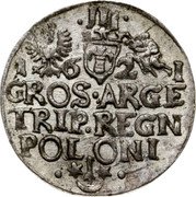 Poland 3 Groschen Sigismund III 1621 KM# 31 III 1623 GROS ARGE TRIP REGN POLONI coin reverse Poland 3 Groschen Sigismund III 1621 KM# 31 III 1623 GROS ARGE TRIP REGN POLONI coin reverse