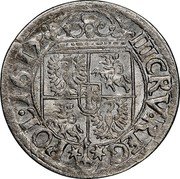 Poland 3 Kreuzer Sigismund III 1617 KM# 23 III CRV REG POL 1616 coin reverse Poland 3 Kreuzer Sigismund III 1617 KM# 23 III CRV REG POL 1616 coin reverse