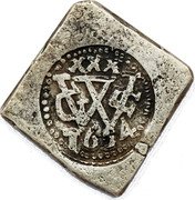 Brazil 30 Stuivers Dutch West India Company. Recife Mint 1654  Rare KM# 11 XXX GWC 1654 coin obverse