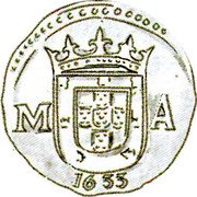 Malaysia 4 Tangas (Filipe III Goa mint. Date obverse) M A 1633 coin obverse Malaysia 4 Tangas (Filipe III Goa mint. Date obverse) M A 1633 coin obverse