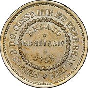 Brazil 40 Reis (Pattern Coin) KM# Pn110 ENSAIO MONETÁRIO 1863 PETRUS II D. G. CONST. IMP. ET PERP. BRAS. DEF. coin reverse Brazil 40 Reis (Pattern Coin) KM# Pn110 ENSAIO MONETÁRIO 1863 PETRUS II D. G. CONST. IMP. ET PERP. BRAS. DEF. coin reverse