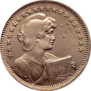 Brazil 400 Reis Liberty. Trial Strike 1914 Long Neck KM# Pn210 LEX coin reverse Brazil 400 Reis Liberty. Trial Strike 1914 Long Neck KM# Pn210 LEX coin reverse