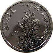 Brazil 5 Cruzeiros (Coffee Plant. Prova) BRASIL ALIMENTOS PARA O MUNDO CAFÉ coin obverse