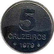 Brazil 5 Cruzeiros (Coffee plant. Without Prova) KM# Pr24a 5 CRUZEIROS 1979 coin reverse