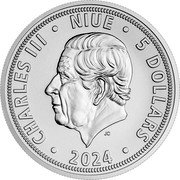 Niue 5 Dollars Charles III. Czech Lion 2023 Čᴍ CHARLES III NIUE 5 DOLLARS 2024 JC coin obverse Niue 5 Dollars Charles III. Czech Lion 2023 Čᴍ CHARLES III NIUE 5 DOLLARS 2024 JC coin obverse