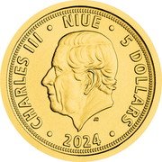 Niue 5 Dollars (Czech Lion. Charles III) CHARLES III NIUE 5 DOLLARS JC 2024 coin obverse