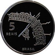 Brazil 5 Reais 50th Anniversary of Brazil 2010 Proof KM# 676 5 REAIS BRASIL coin obverse Brazil 5 Reais 50th Anniversary of Brazil 2010 Proof KM# 676 5 REAIS BRASIL coin obverse