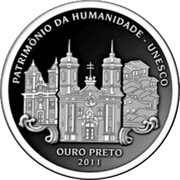 Brazil 5 Reais 300th Anniversary of Ouro Preto 2011 Proof KM# 678 PATRIMÔNIO DA HUMANIDADE - UNESCO OURO PRETO 2011 coin reverse Brazil 5 Reais 300th Anniversary of Ouro Preto 2011 Proof KM# 678 PATRIMÔNIO DA HUMANIDADE - UNESCO OURO PRETO 2011 coin reverse
