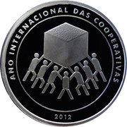 Brazil 5 Reais International Year of Cooperatives 2012 Proof KM# 681 ANO INTERNACIONAL DAS COOPERATIVAS 2012 coin reverse Brazil 5 Reais International Year of Cooperatives 2012 Proof KM# 681 ANO INTERNACIONAL DAS COOPERATIVAS 2012 coin reverse