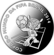 Brazil 5 Reais FIFA World Cup. Mascot 2014 Proof KM# 701 COPA DO MUNDO DA FIFA BRASIL 2014 coin reverse Brazil 5 Reais FIFA World Cup. Mascot 2014 Proof KM# 701 COPA DO MUNDO DA FIFA BRASIL 2014 coin reverse