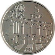 Brazil 5 Reais Olympic Games in Rio. Running. Arches of Lapa 2014 Proof KM# 698 5 REAIS 2014 coin reverse Brazil 5 Reais Olympic Games in Rio. Running. Arches of Lapa 2014 Proof KM# 698 5 REAIS 2014 coin reverse