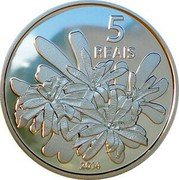 Brazil 5 Reais Olympic Games in Rio. Rowing. Bromeliad 2014 Proof KM# 697 5 REAIS 2014 coin reverse Brazil 5 Reais Olympic Games in Rio. Rowing. Bromeliad 2014 Proof KM# 697 5 REAIS 2014 coin reverse