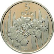 Brazil 5 Reais Olympic Games in Rio. Rowing. Orchid 2015 Proof KM# 716 5 REAIS 2015 coin reverse Brazil 5 Reais Olympic Games in Rio. Rowing. Orchid 2015 Proof KM# 716 5 REAIS 2015 coin reverse