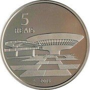 Brazil 5 Reais Olympic Games in Rio. Running. Contemporary Art Museum 2015 Proof KM# 714 5 REAIS 2015 coin reverse Brazil 5 Reais Olympic Games in Rio. Running. Contemporary Art Museum 2015 Proof KM# 714 5 REAIS 2015 coin reverse