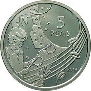 Brazil 5 Reais Olympic Games in Rio. Beach Volleyball. Samba 2016 Proof KM# 731 5 REAIS 2016 coin reverse Brazil 5 Reais Olympic Games in Rio. Beach Volleyball. Samba 2016 Proof KM# 731 5 REAIS 2016 coin reverse