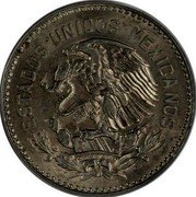 Mexico 50 Centavos Pattern. Cuauhtemoc 1956 Mo ESTADOS UNIDOS MEXICANOS coin obverse Mexico 50 Centavos Pattern. Cuauhtemoc 1956 Mo ESTADOS UNIDOS MEXICANOS coin obverse