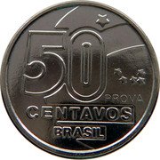 Brazil 50 Centavos (Rendeira. Prova) KM# Pr29 50 CENTAVOS PROVA BRASIL coin obverse