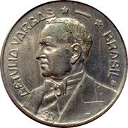 Brazil 50 Centimos Getulio Vargas. Trial Strike 1941  Not cataloged GETULIO VARGAS BRASIL coin obverse Brazil 50 Centimos Getulio Vargas. Trial Strike 1941  Not cataloged GETULIO VARGAS BRASIL coin obverse
