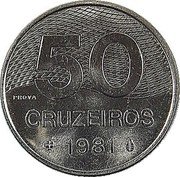 Brazil 50 Cruzeiros (Prova. Map) 50 CRUZEIROS 1981 PROVA coin reverse Brazil 50 Cruzeiros (Prova. Map) 50 CRUZEIROS 1981 PROVA coin reverse
