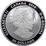 Canada 50 Dollars (Big Raven. Emily Carr) 2018 50 DOLLARS CANADA ELIZABETH II D G REGINA SB coin obverse Canada 50 Dollars (Big Raven. Emily Carr) 2018 50 DOLLARS CANADA ELIZABETH II D G REGINA SB coin obverse