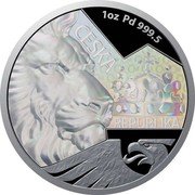 Niue 50 Dollars (Charles III Czech Lion) 1 OZ PD 9995 ČESKÁ REPUBLIKA coin reverse