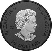 Canada 50 Dollars Maple Leaves in Motion 2024 SB 1952 2022 ELIZABETH II D G REGINA 50 DOLLARS coin obverse Canada 50 Dollars Maple Leaves in Motion 2024 SB 1952 2022 ELIZABETH II D G REGINA 50 DOLLARS coin obverse