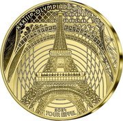 France 50 Euro (Heritage Eiffel Tower) 2024 TOUR EIFFEL XXXIIIE OLYMPIADE - PARIS 2024 coin reverse