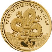 UK 50 Pence Year of the Dragon. King Charles III 2024  Proof YEAR OF THE DRAGON 2024 WW 龍 coin reverse UK 50 Pence Year of the Dragon. King Charles III 2024  Proof YEAR OF THE DRAGON 2024 WW 龍 coin reverse