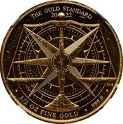 UK 50 Pounds (Elizabeth II Gold Standard.) THE GOLD STANDARD 2022 DME 1/2OZ FINE GOLD 9999 coin reverse UK 50 Pounds (Elizabeth II Gold Standard.) THE GOLD STANDARD 2022 DME 1/2OZ FINE GOLD 9999 coin reverse