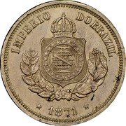 Brazil 50 Reis (Pattern Strike) KM# Pn143 1871 IMPERIO DO BRAZIL coin obverse Brazil 50 Reis (Pattern Strike) KM# Pn143 1871 IMPERIO DO BRAZIL coin obverse