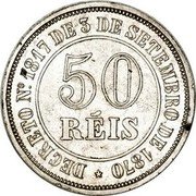 Brazil 50 Reis (Reform Coinage) KM# 482a 50 RÉIS DECRETO N°1817 DE 3 DE SETEMBRO DE 1870 coin reverse Brazil 50 Reis (Reform Coinage) KM# 482a 50 RÉIS DECRETO N°1817 DE 3 DE SETEMBRO DE 1870 coin reverse