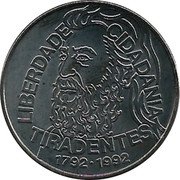Brazil 5000 Cruzeiros (2nd Centenary of Tiradentes's Death. Prova) KM# Pr37 LIBERDADE CIDADANIA TIRADENTES 1792-1992 coin reverse Brazil 5000 Cruzeiros (2nd Centenary of Tiradentes's Death. Prova) KM# Pr37 LIBERDADE CIDADANIA TIRADENTES 1792-1992 coin reverse