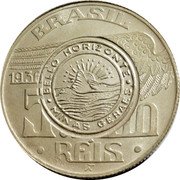 Brazil 5000 Reis 2d Numismatic Exhibition. Minas Gerais 1937 X# CC2 BELLO HORIZONTE MINAS GERAES 5000 REIS 1936 BRASIL coin obverse Brazil 5000 Reis 2d Numismatic Exhibition. Minas Gerais 1937 X# CC2 BELLO HORIZONTE MINAS GERAES 5000 REIS 1936 BRASIL coin obverse