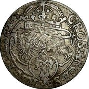 Poland 6 Groschen Sigismund III 1624 KM# 42 VI GROS ARGE SEX REG POL 1627 coin reverse